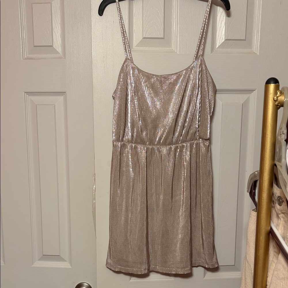 Forever 21 Metallic Silver Dress